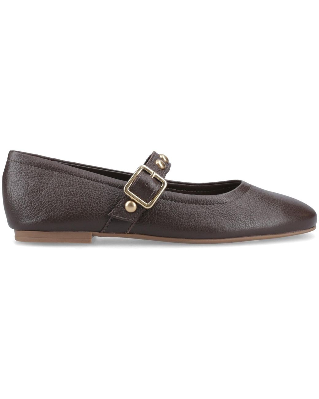 Hush Puppies Brown Charlene Stud Ballerina