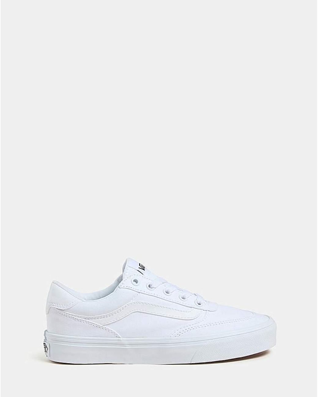 Vans White Brooklyn Leather & Suede Trainers