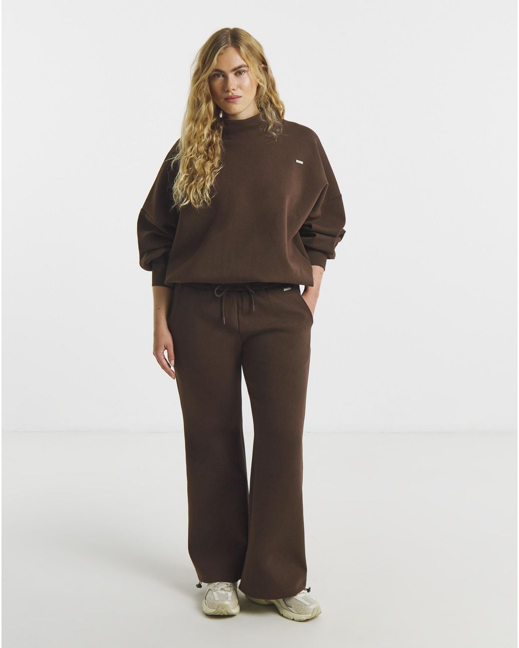 Sculpt Activewear Brown High Neck Jumper