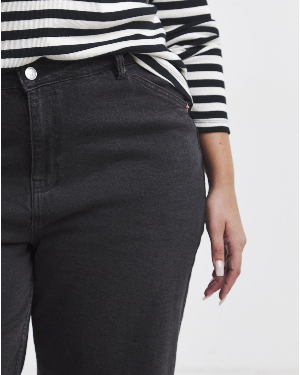 Simply Be White Sbe 99 1 Slouchy Wide Jeans