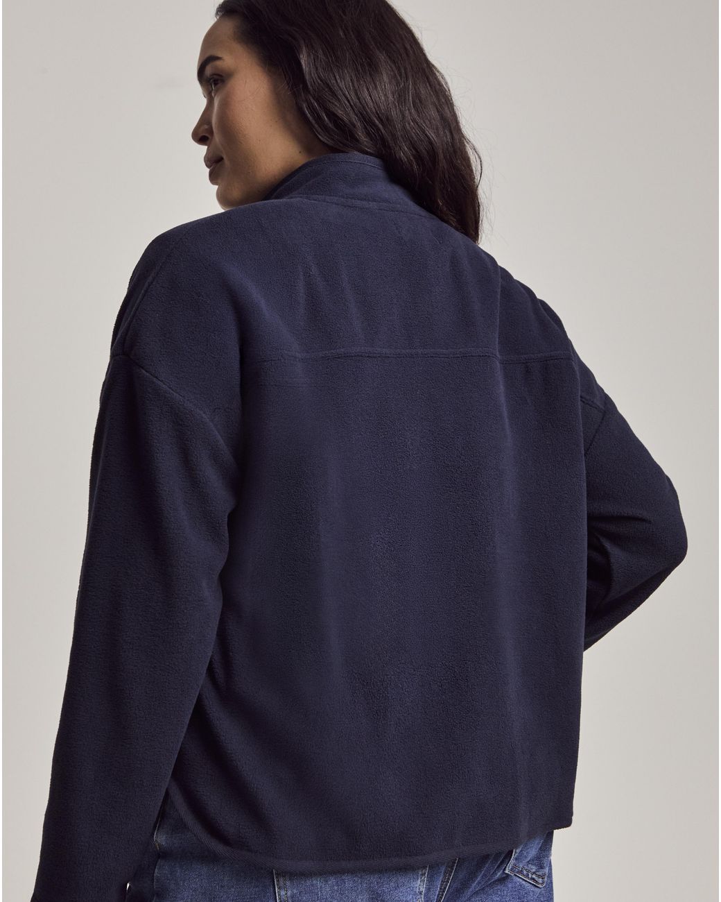 Julipa Blue Petite Zip Through Pocket Fleece