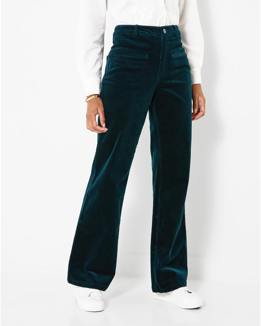 Joe Browns White Indie Cord Wide Leg Trouser