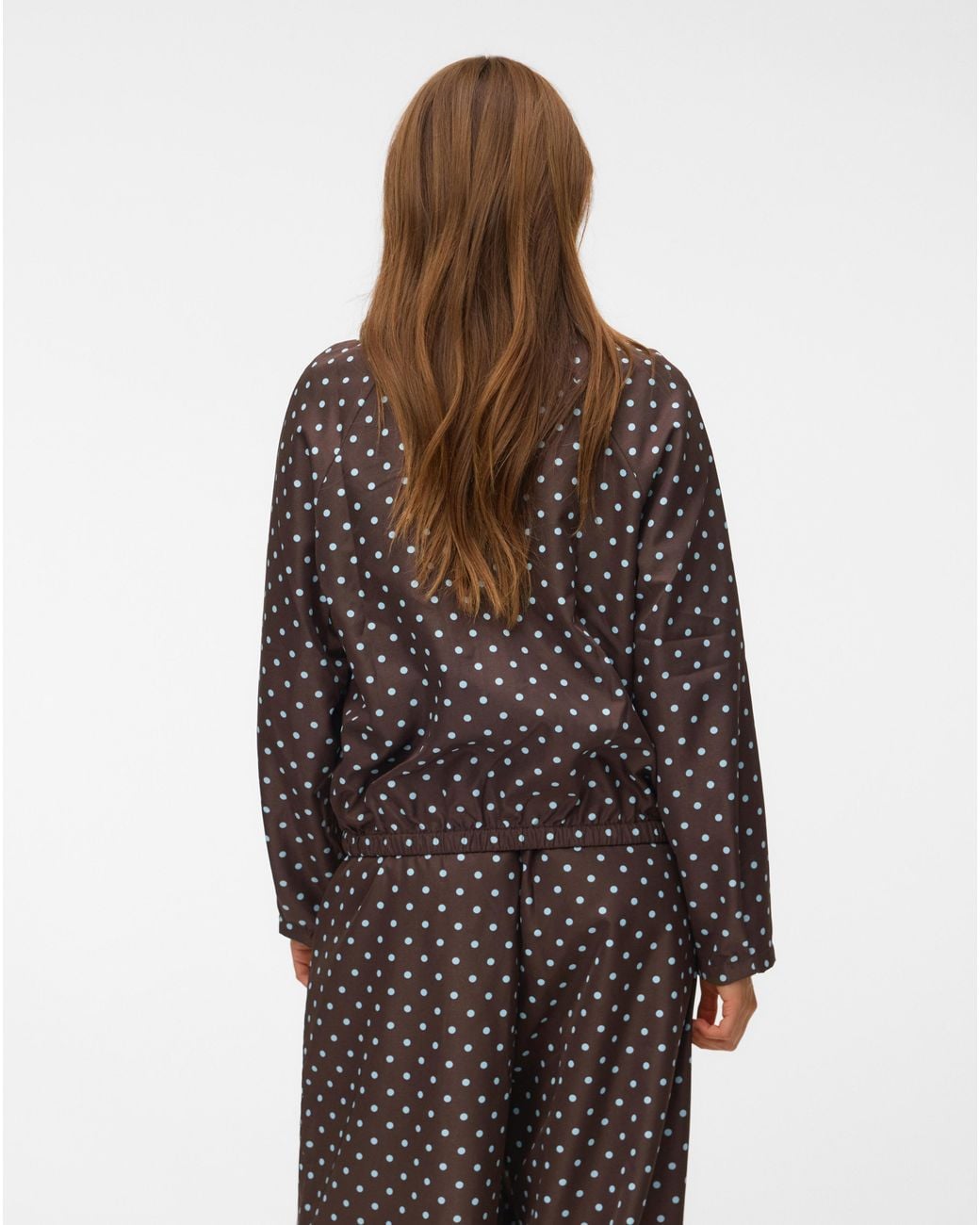 Vero Moda Brown Kayla High Neck Polka Jacket