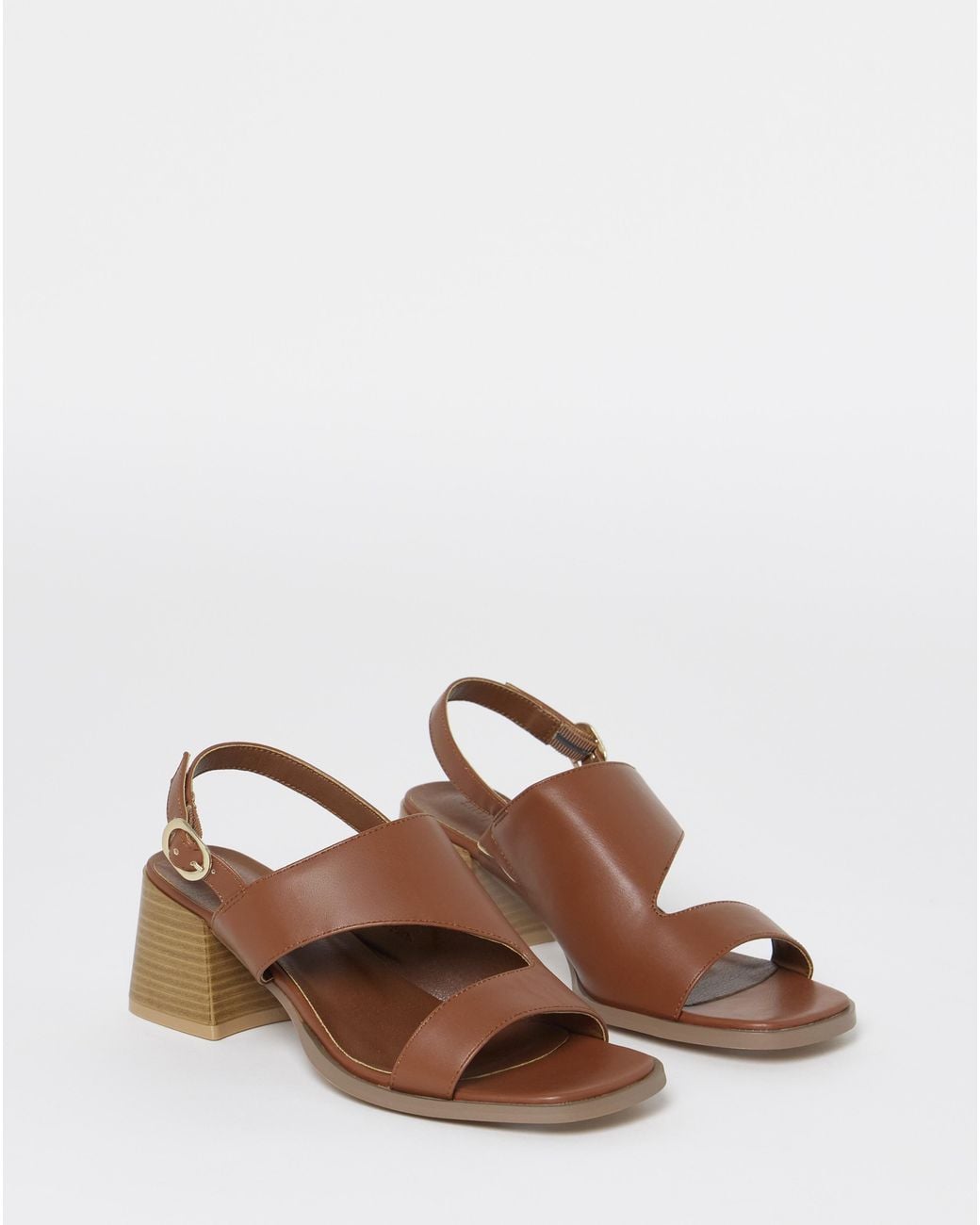 Simply Be Natural Cut Out Heeled Sandals Wide Fit