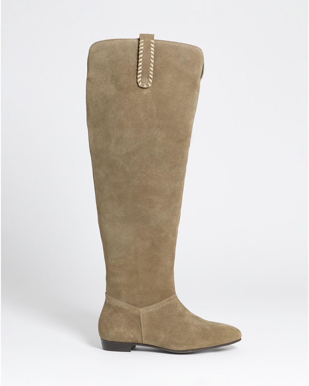 Simply Be Blue Over Knee Western Boot Extra Wide Sc