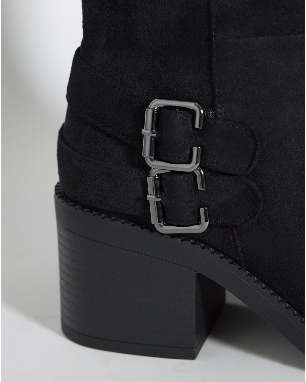 Simply Be Black Block Heel Knee High Boot Ex Wide Sc