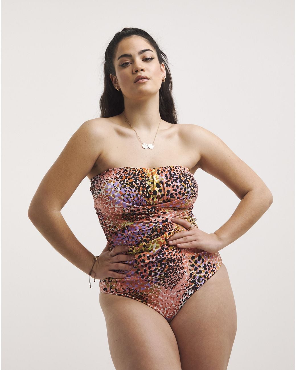 MAGISCULPT Pink Bandeau Swimsuit