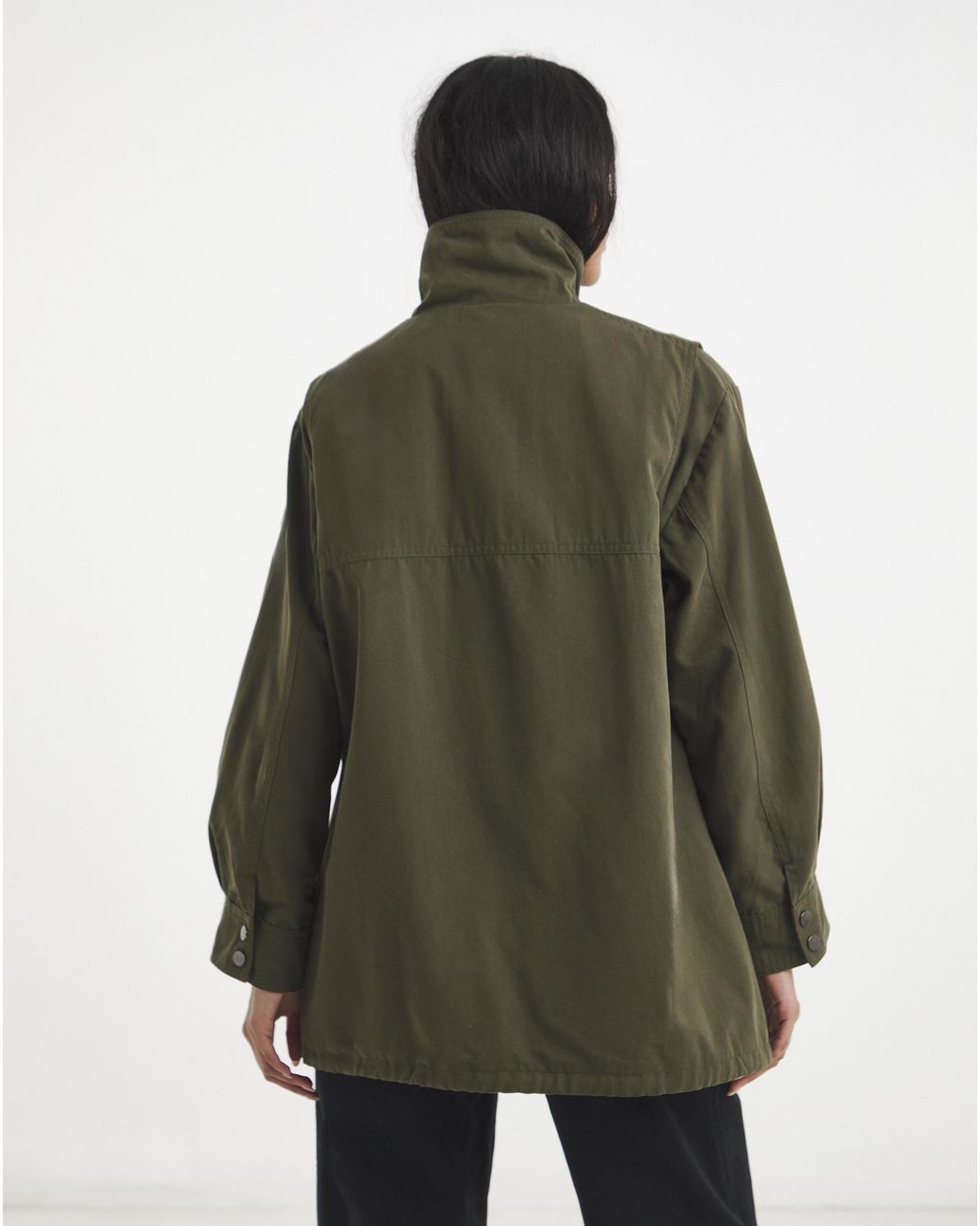 Simply Be Green Funnel Neck Jacket