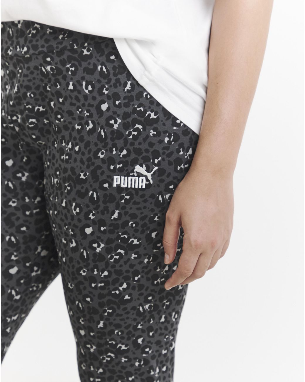PUMA Gray Essential Animal Print Leggings