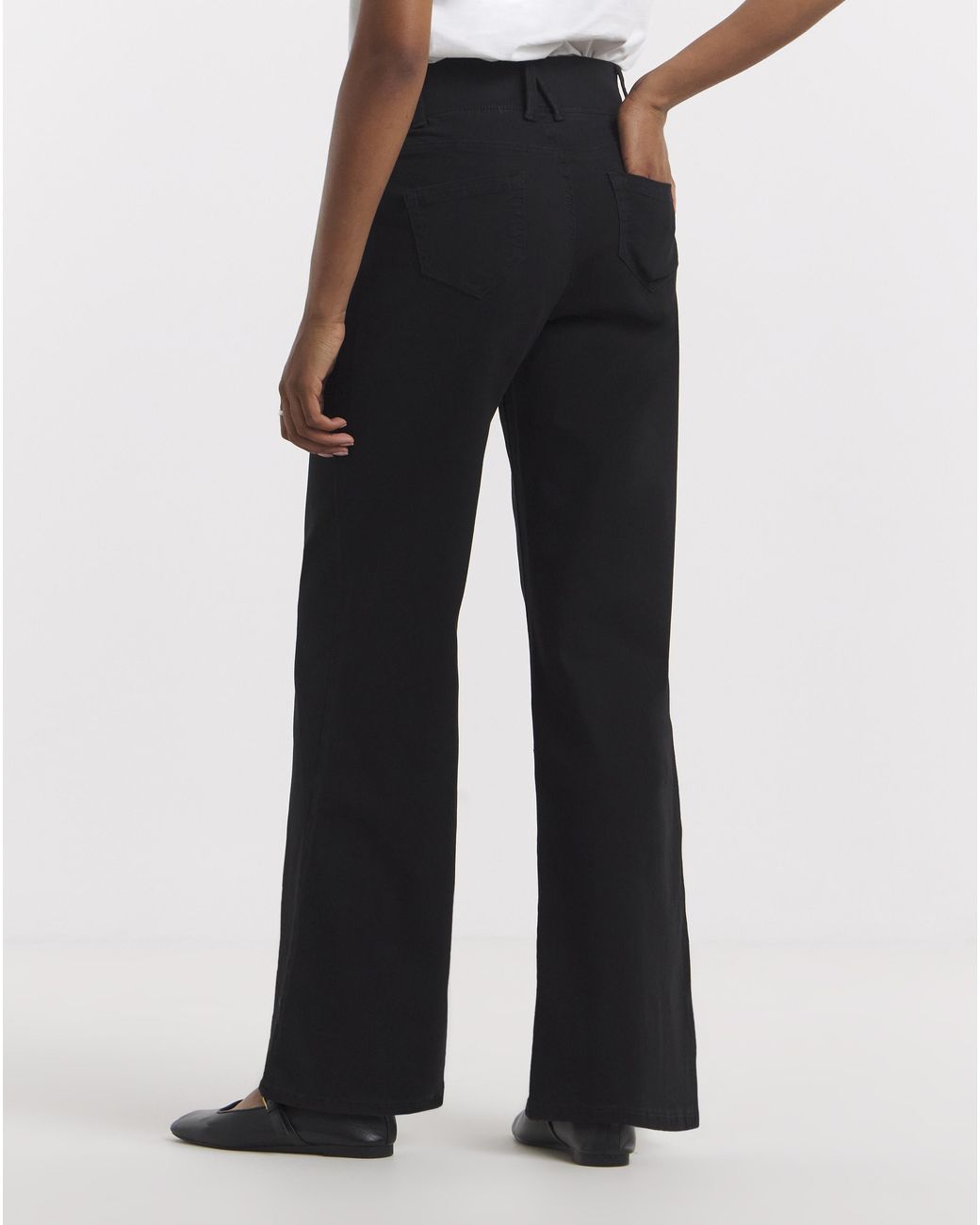 Simply Be White Wide Pull On Jeggings