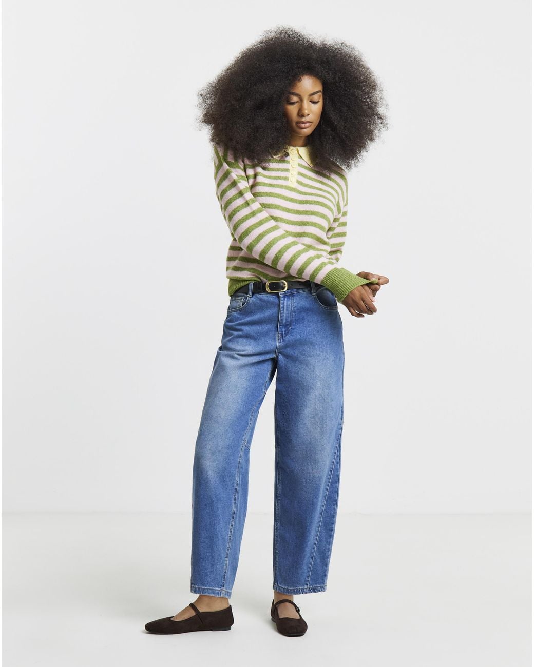 Simply Be Multicolor Stripe Sponge Polo
