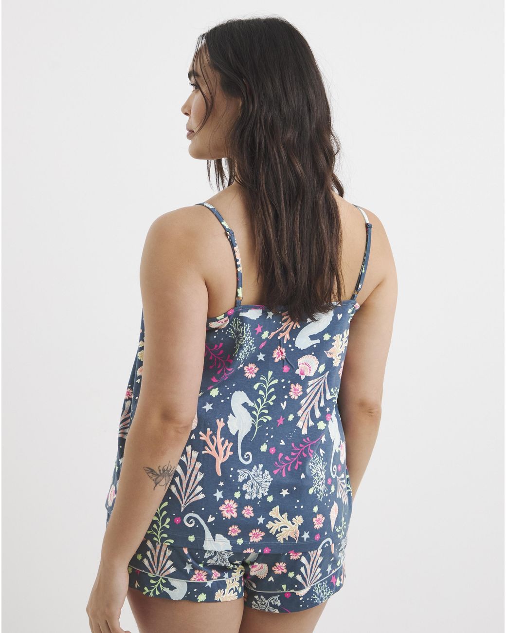 Pretty Secrets Blue Seahorse Shortie Cami Set