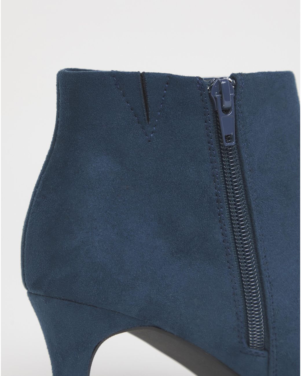 JD Williams Blue Kitten Heel Pointed Toe Ankle Boot Eee