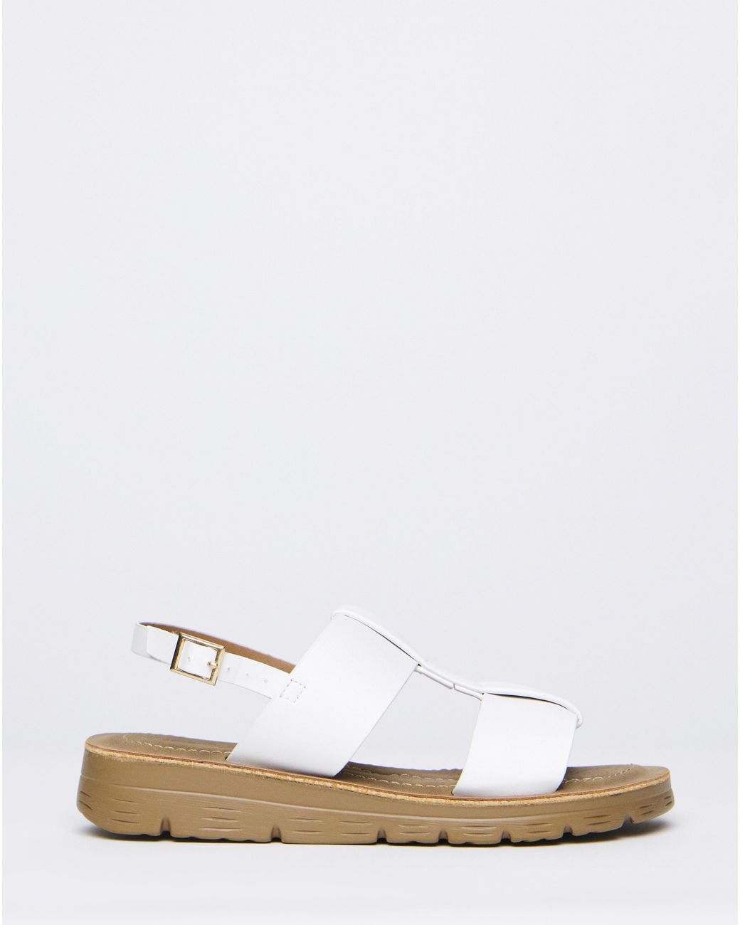 Heavenly Soles Metallic Two Strap Comfort Sandal Wide