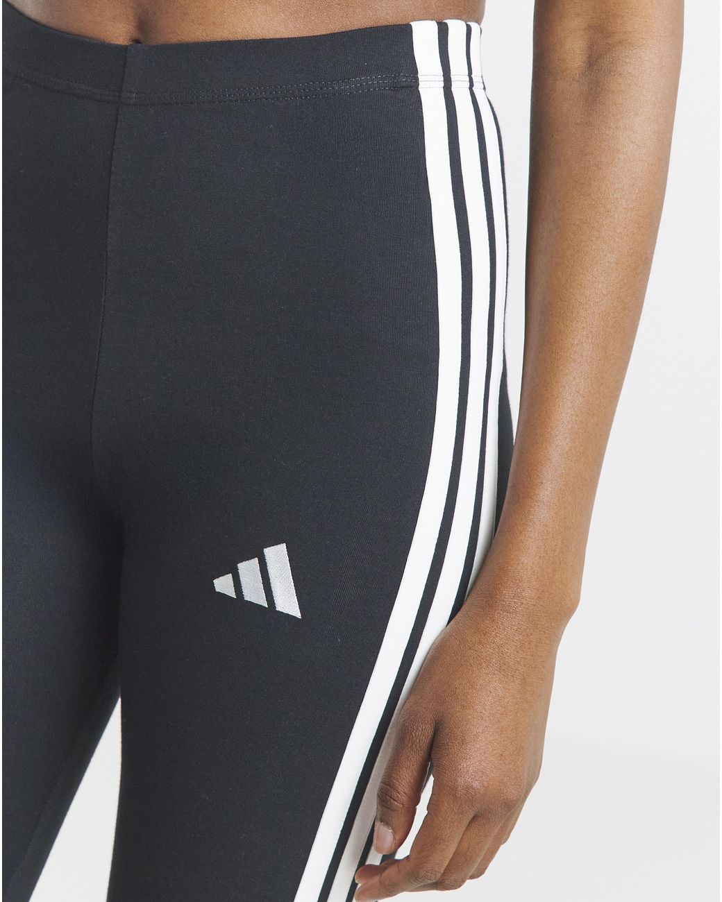 Adidas White Essentials 3 Stripes Leggings