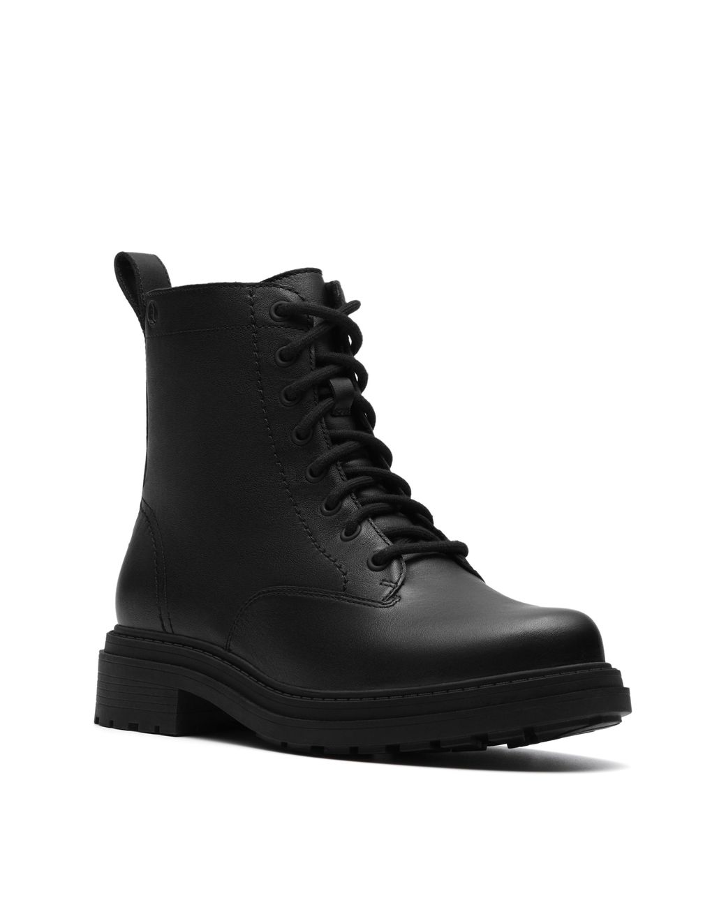 Clarks Black Lace Up Ankle Boot Wide