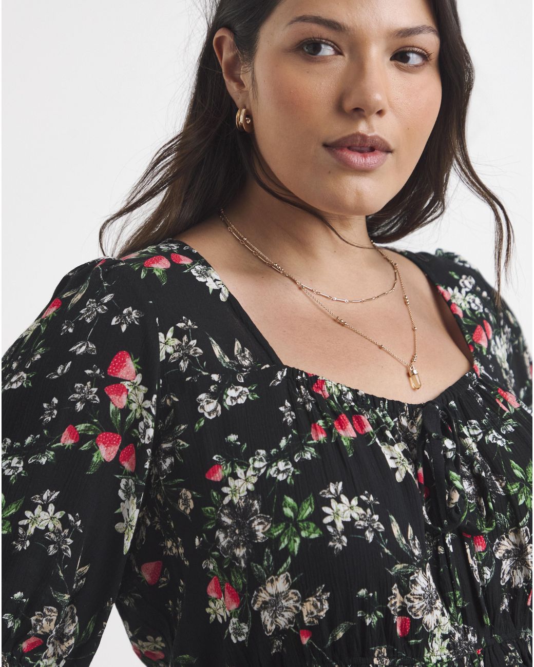 Simply Be Black Crinkle Blouse