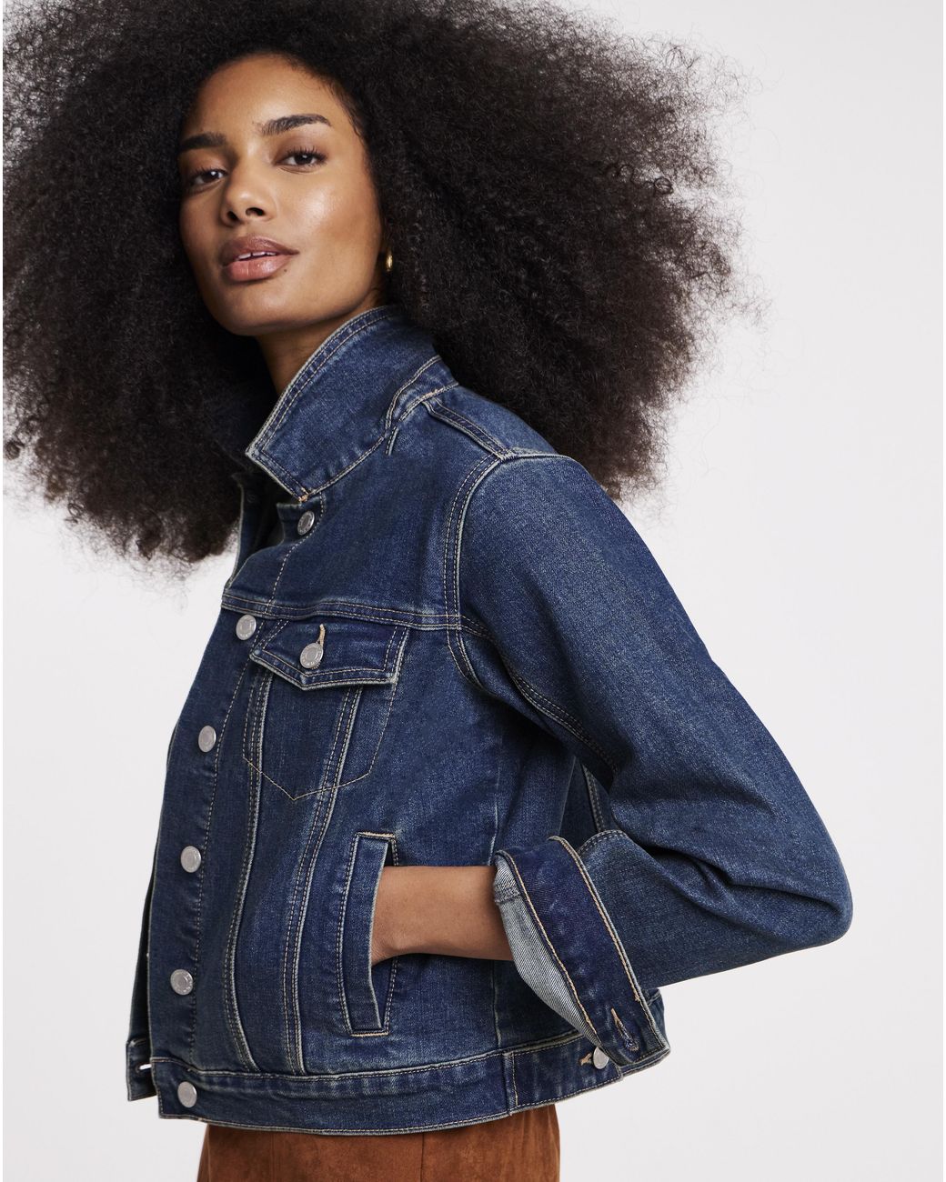 Simply Be Blue Vintage Wash Denim Jacket