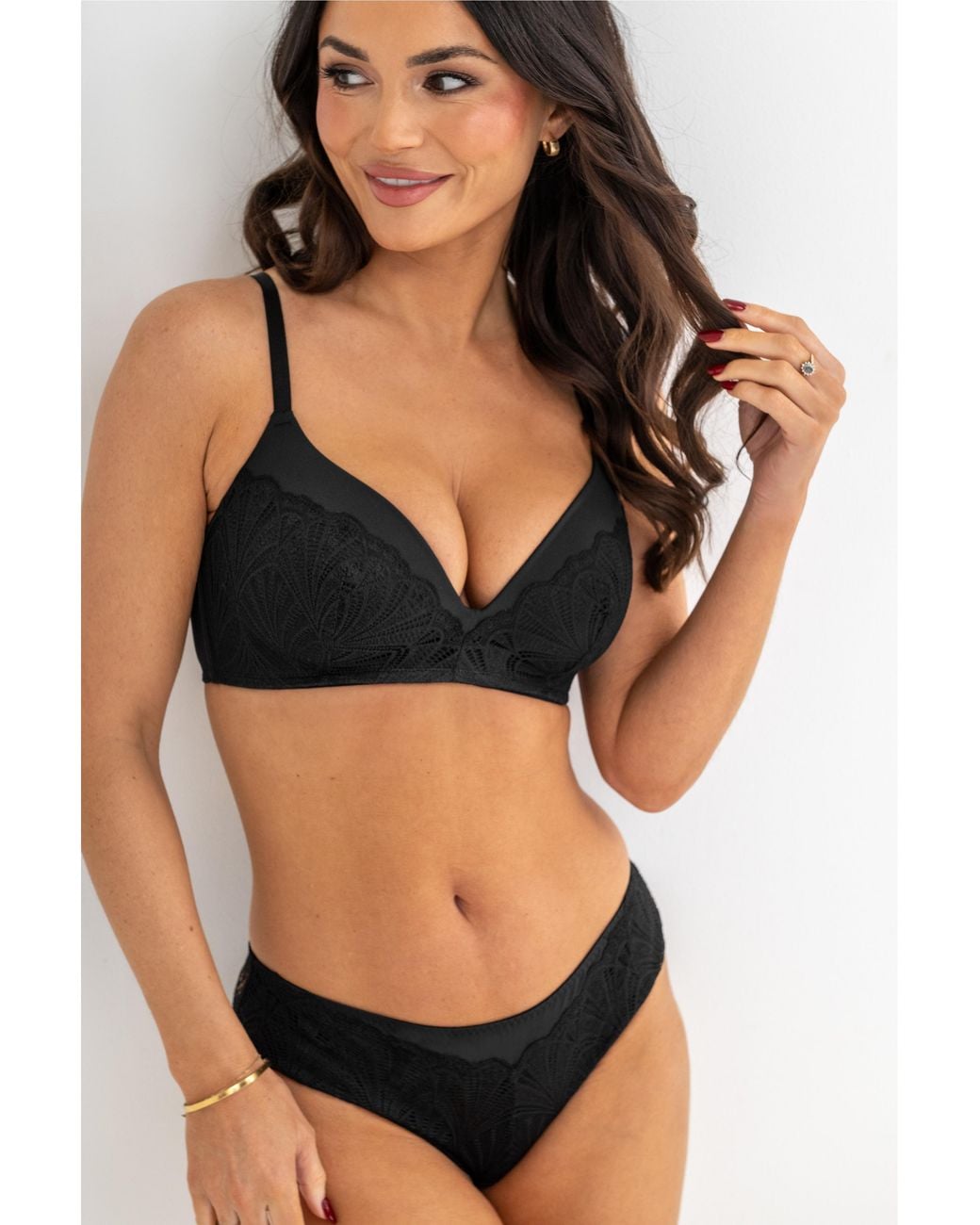 Pour Moi Black Padded Non-Wired T-Shirt Bra