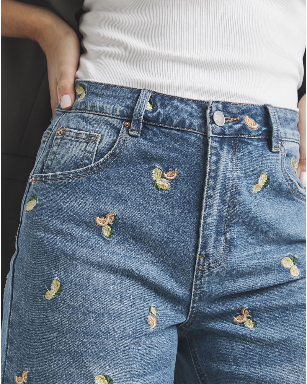 Simply Be Blue Fruit Bermuda Short