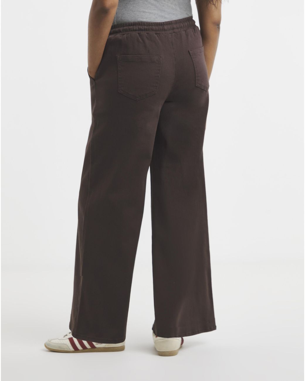 Simply Be Brown Wide Leg Jogger Jean