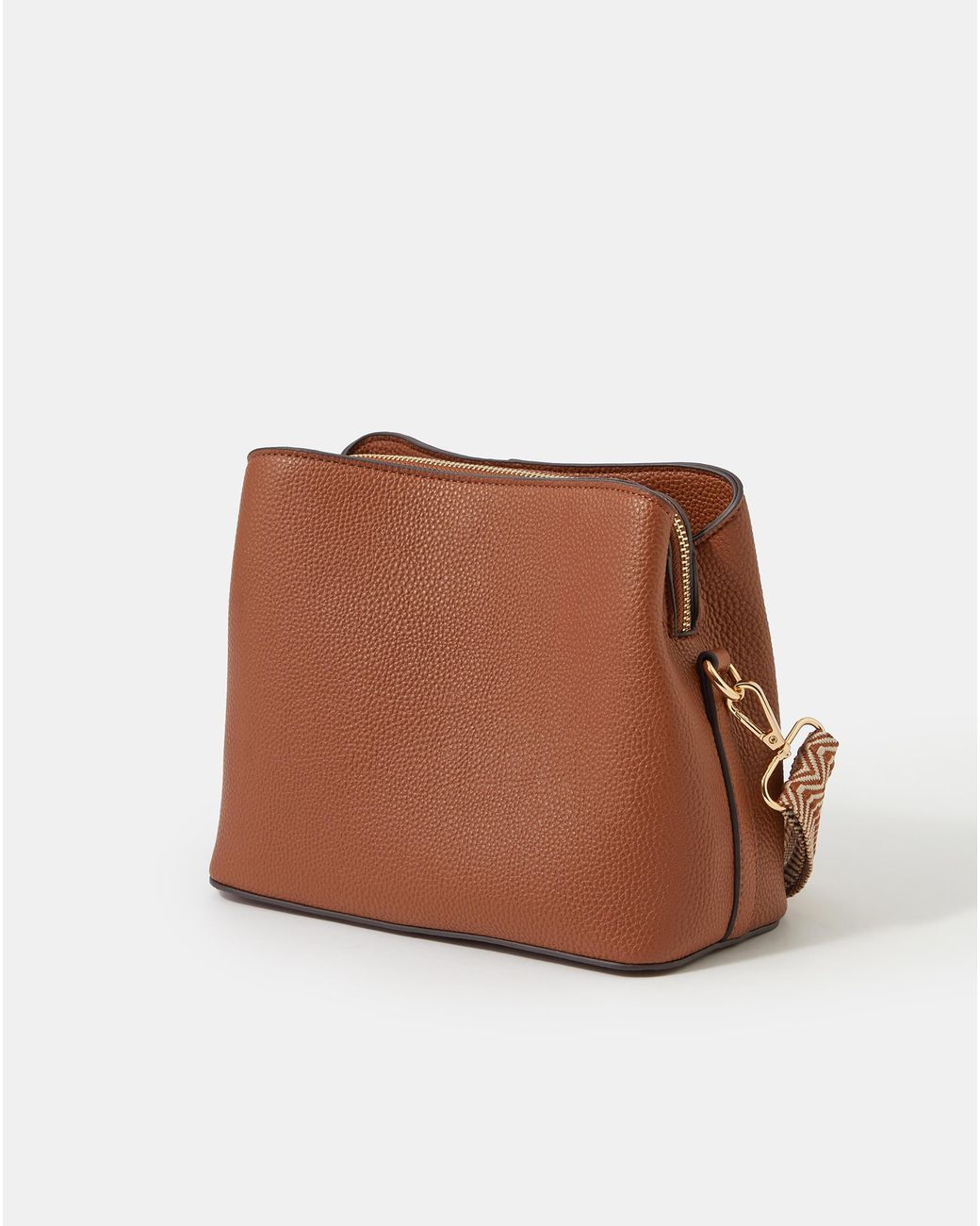 Accessorize Brown Webbing Strap Crossbody Bag