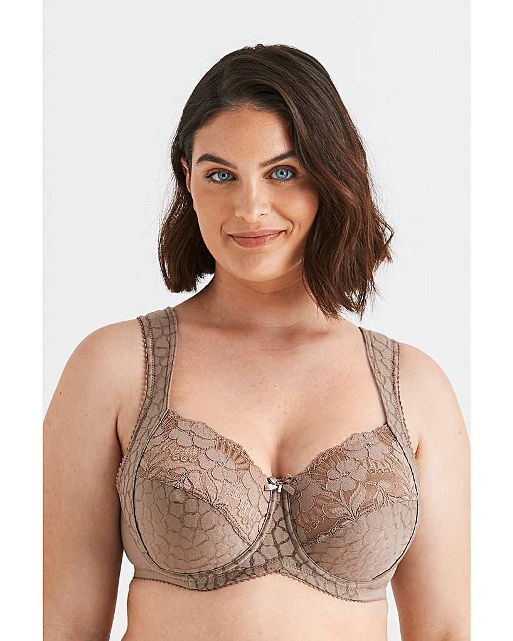 Miss Mary Of Sweden Brown Miss Mary Jacquard & Lace Wired Bra