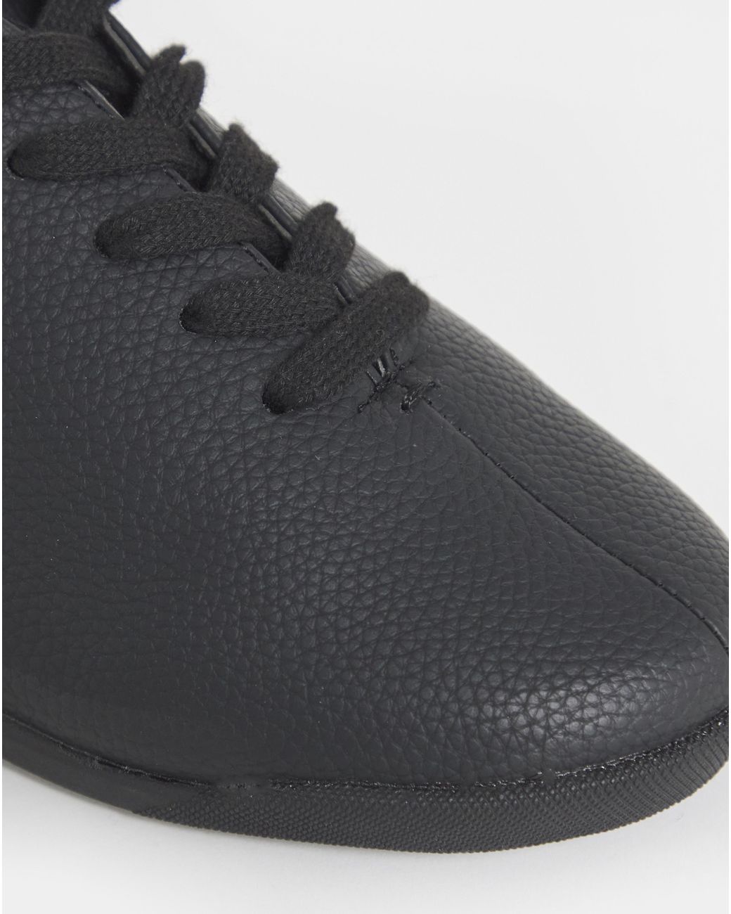 Heavenly Soles Black Tumbled Lace Up Trainer E Fit