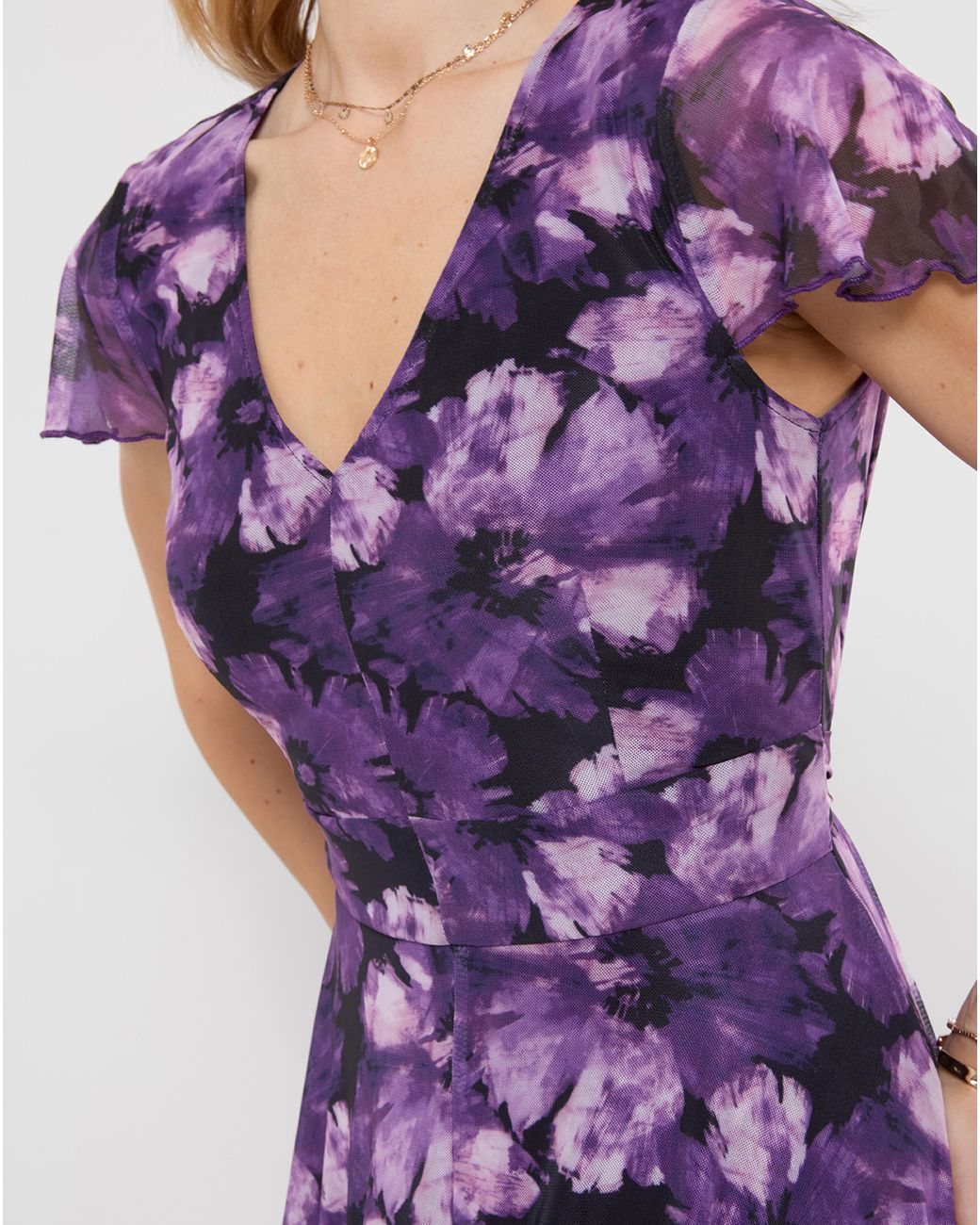 Joe Browns Purple Petite Floral Maxi Dress