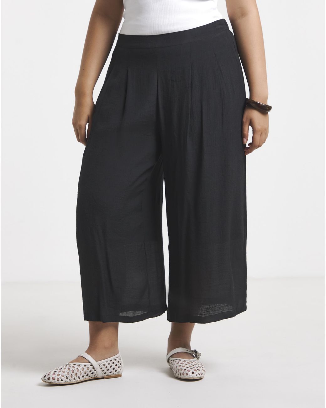 Simply Be White Palazzo Culotte