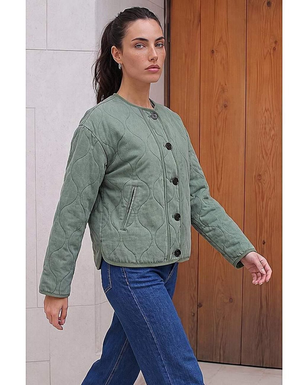 Roman Green Roman Cotton Twill Quilted Jacket