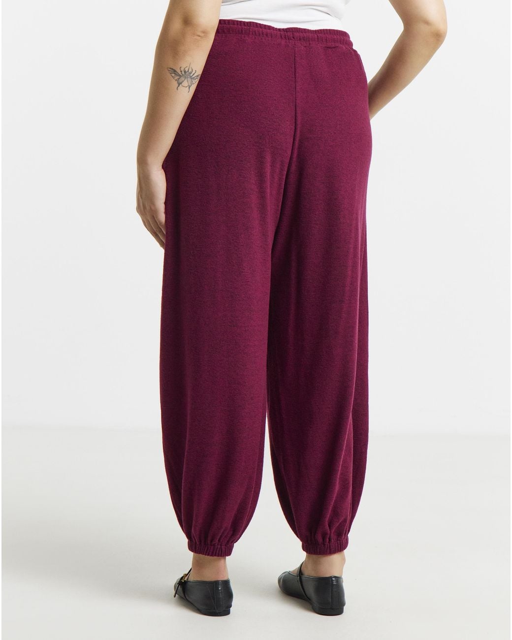 Simply Be Red Balloon Leg Trouser
