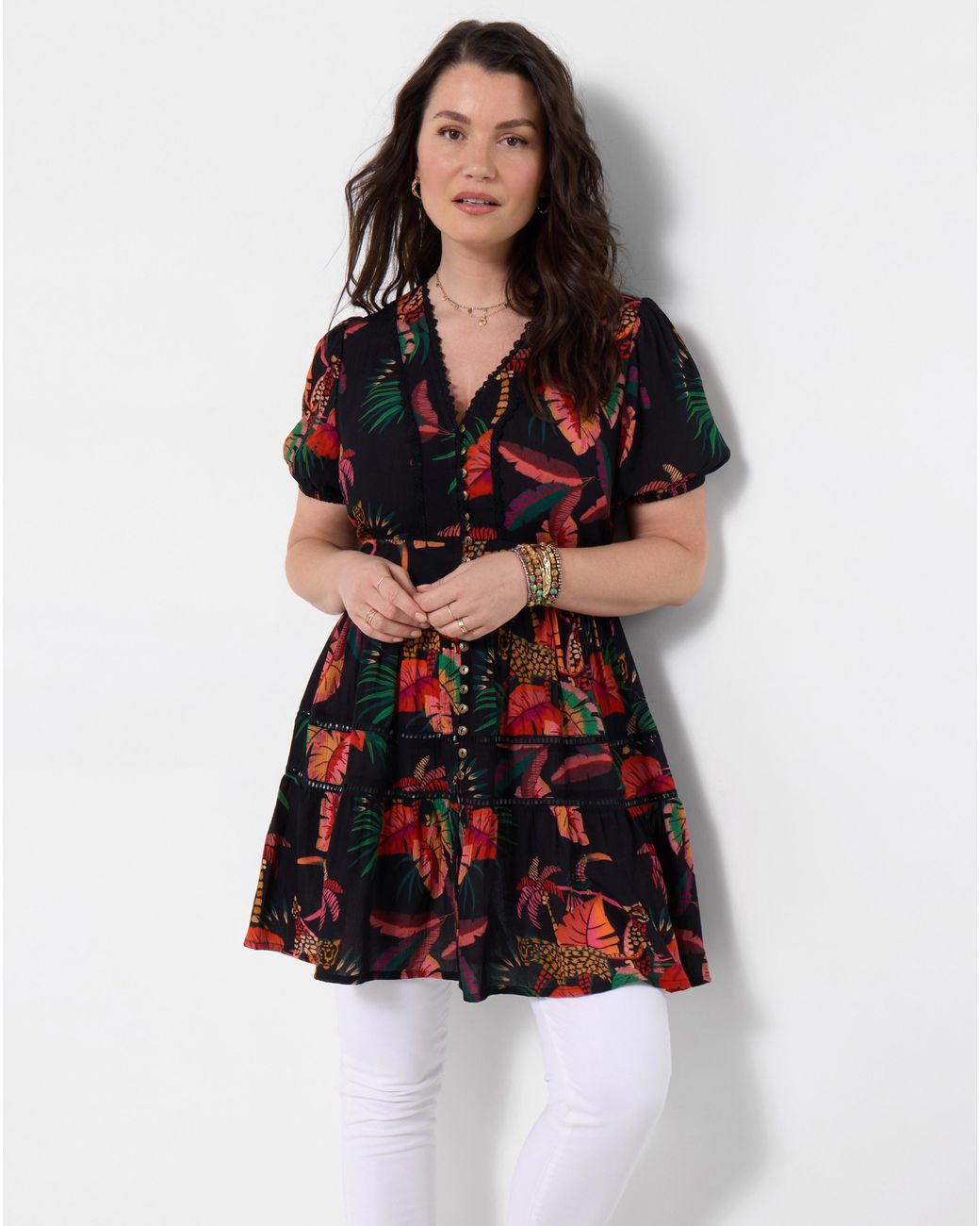 Joe Browns Red Tropical Paradise Tunic