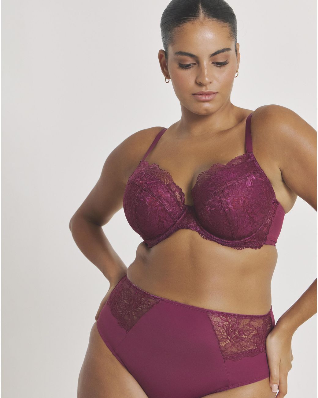 Pretty Secrets Purple 2 Pack Ella Plunge Wired Bras