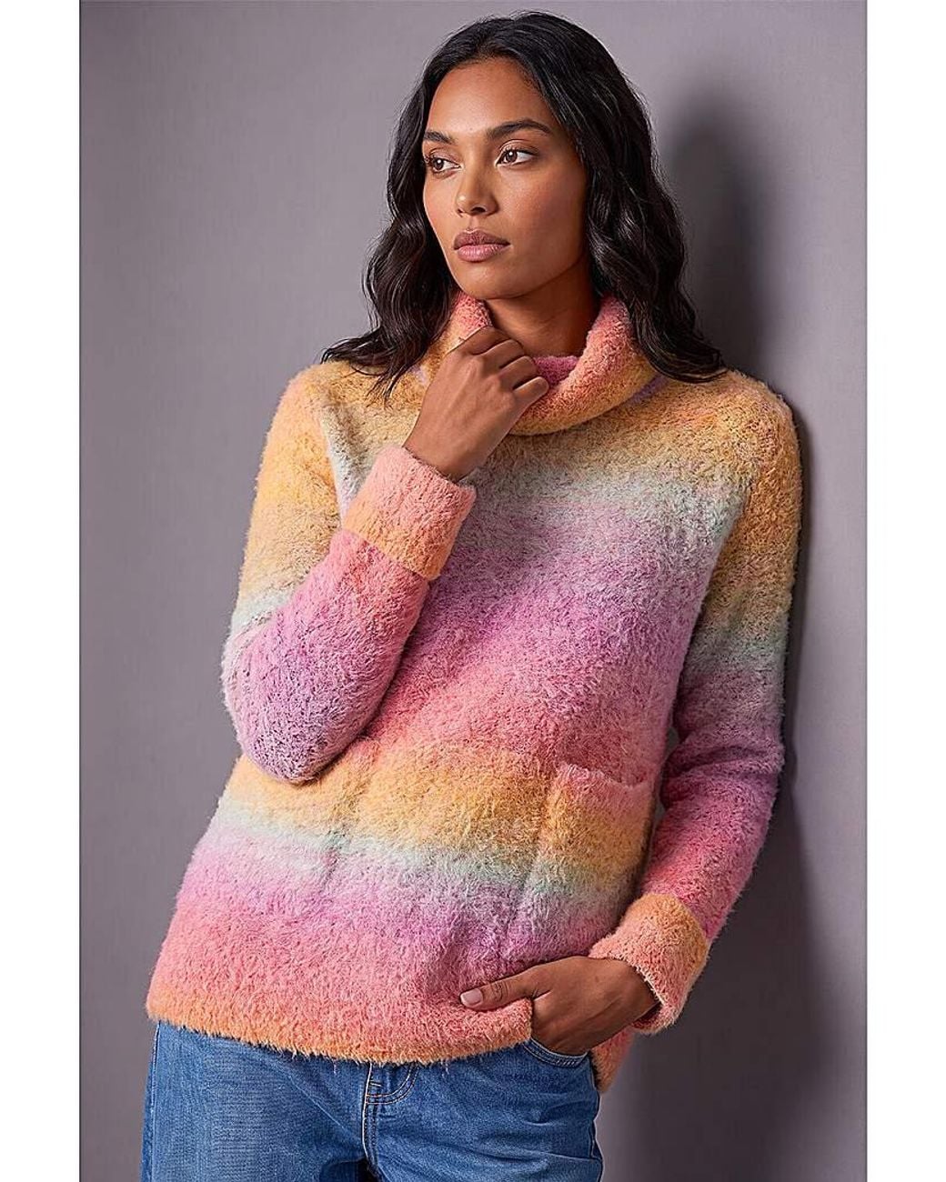 Roman Gray Roman Ombre Stripe Knit Jumper