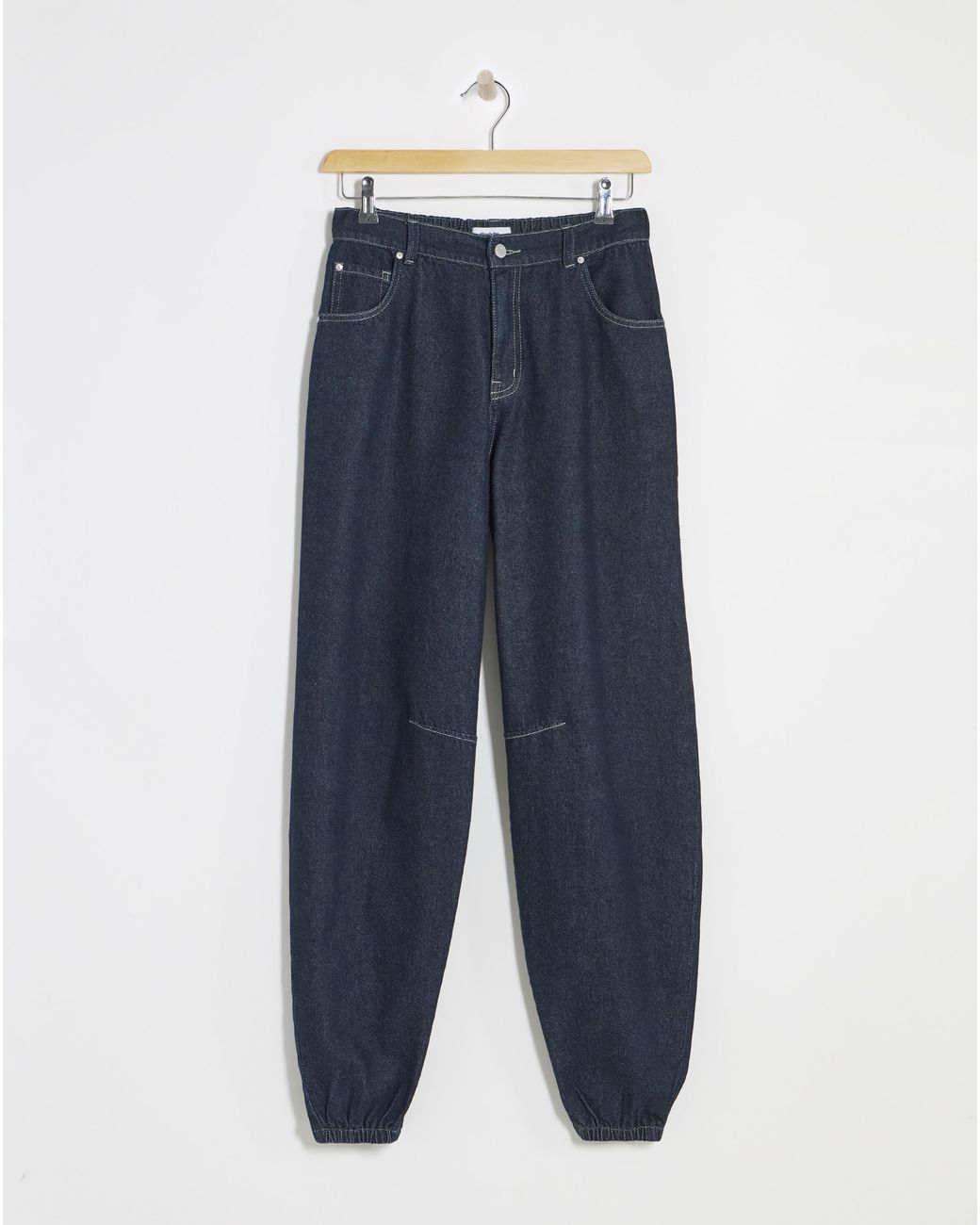 Simply Be Blue Cuffed Hem Denim Jeans