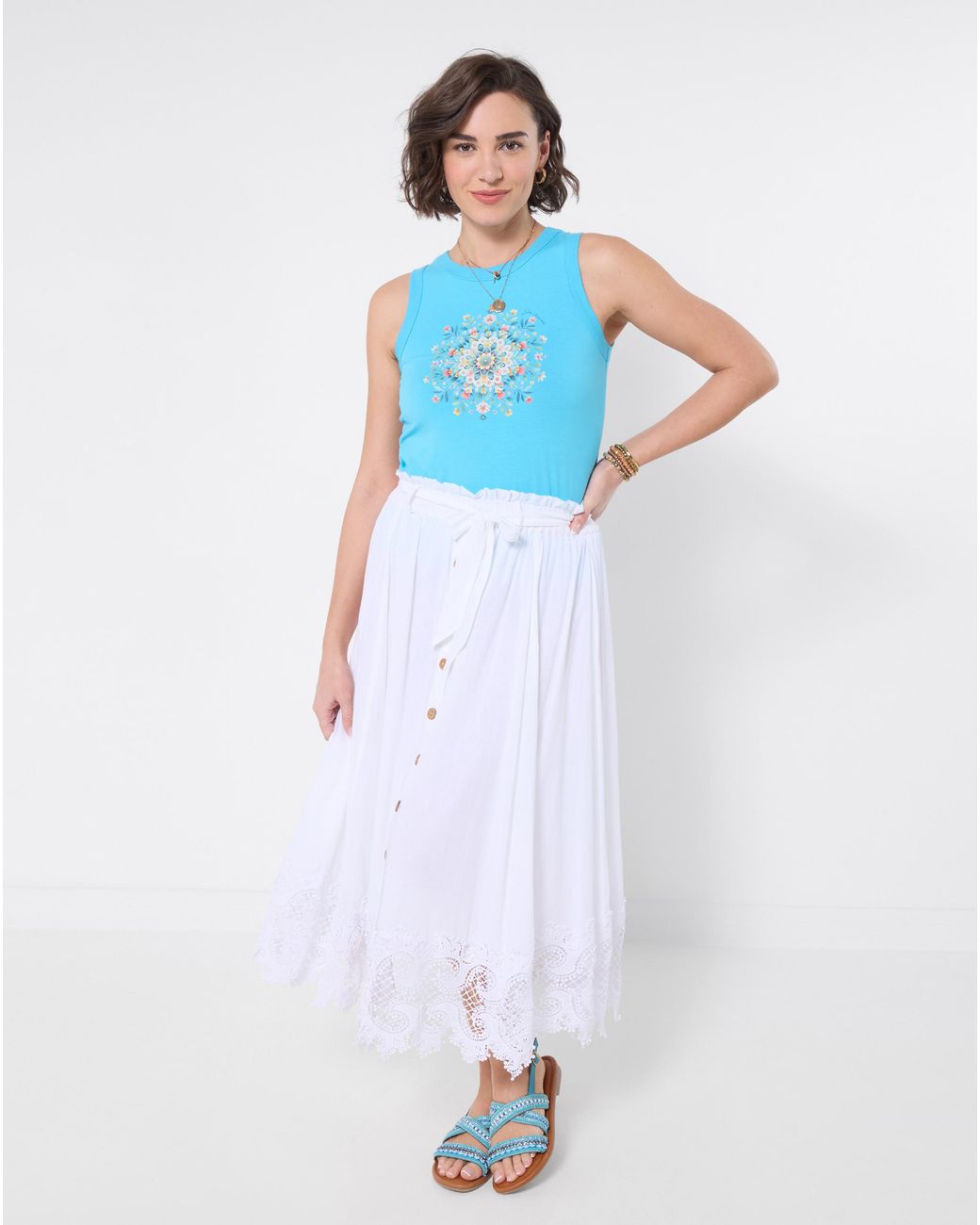 Joe Browns Blue Summer Florals Vest