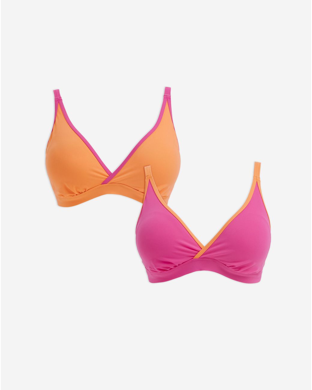 Simply Be Pink Value 2 Pack Bikini Tops