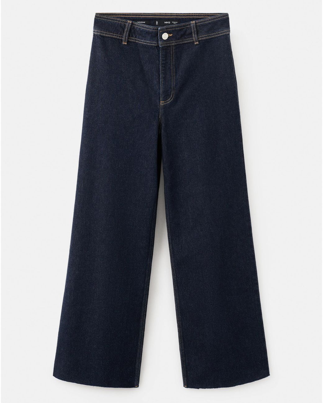 Mango Blue High Waisted Culotte Jean