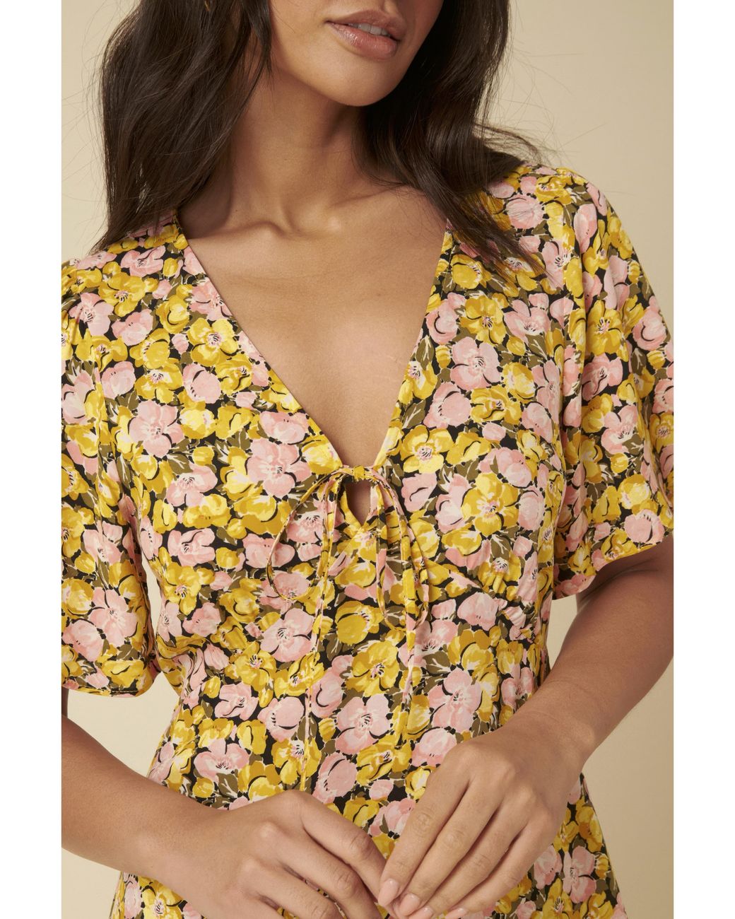 Nobody's Child Natural Dalia Midi Dress