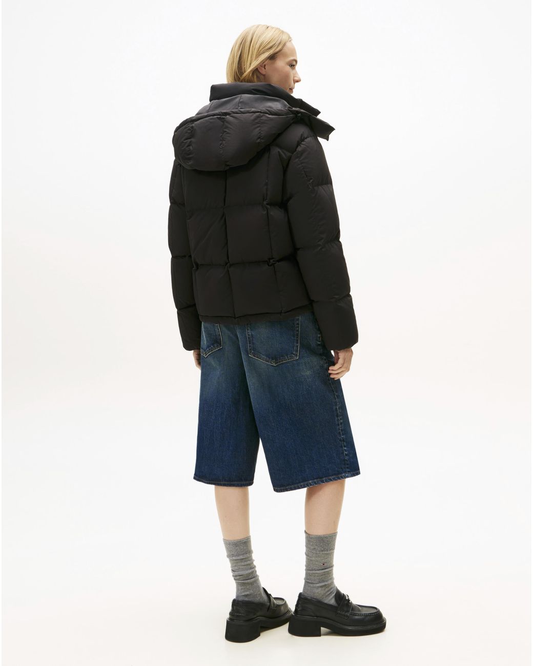 Tommy Hilfiger Black Alaska Grid Down Jacket