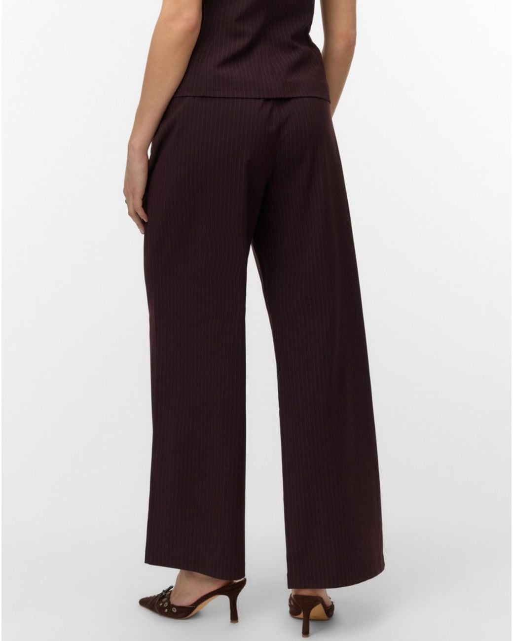 Vero Moda Blue Riva Stripe Straight Trouser