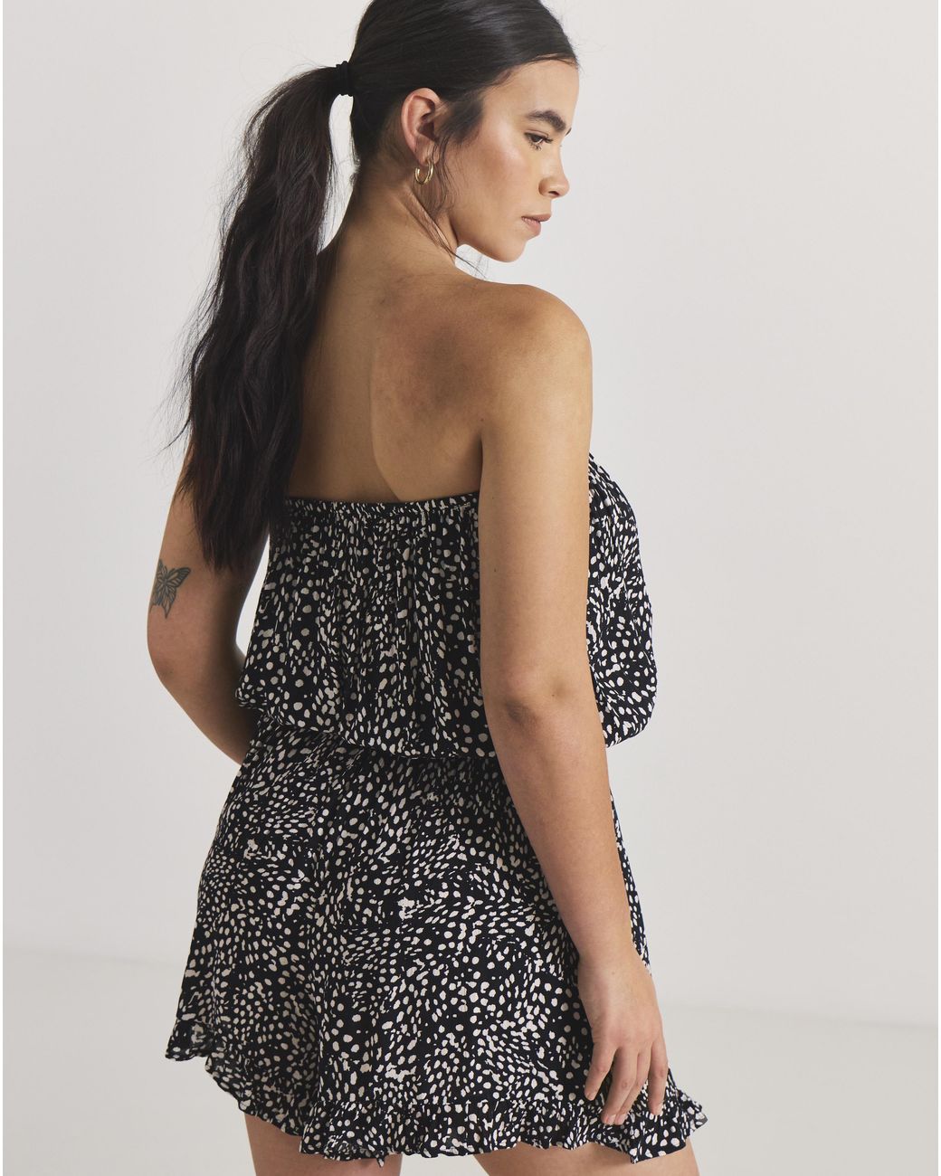Beach To Beach Black 2 Pack Value Bandeau Beach Playsuits