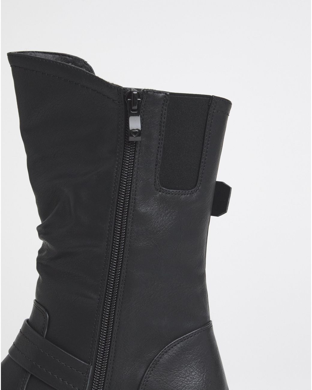 Heavenly Feet Blue Hannah Boots Wide Fit