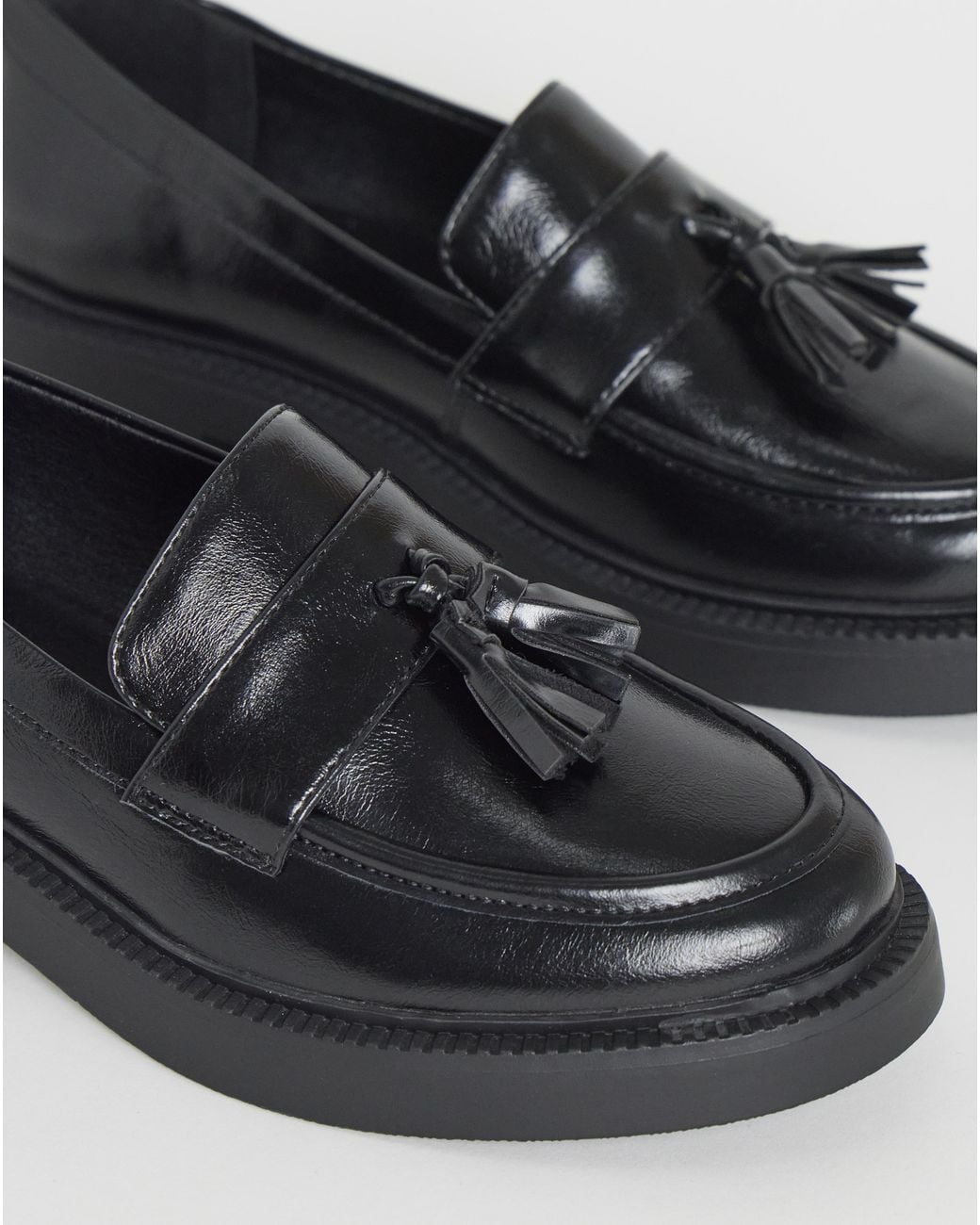 Simply Be Black Tassle Detail Loafer Extra Wide