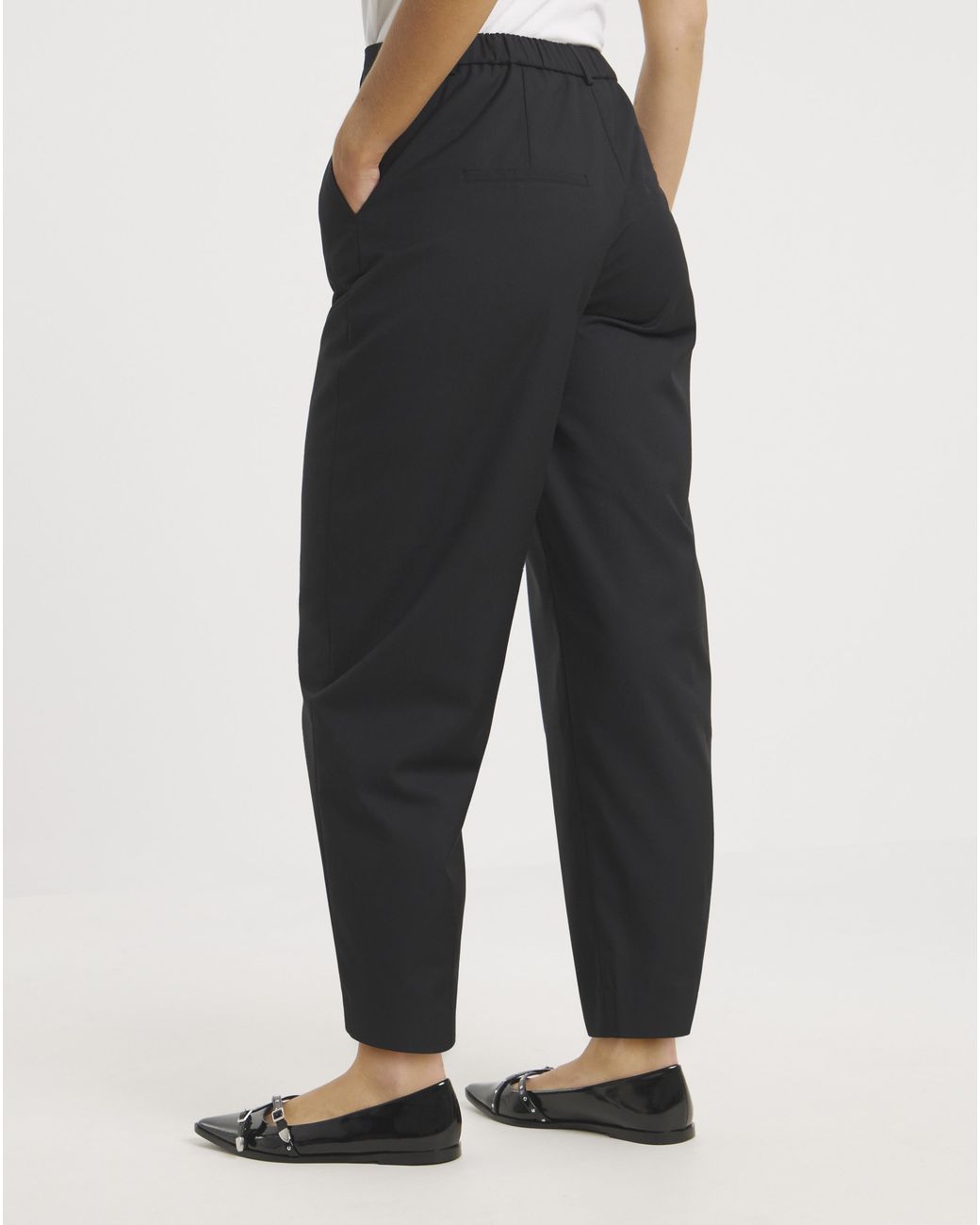Simply Be Black Tailored Barrel Leg Trouser
