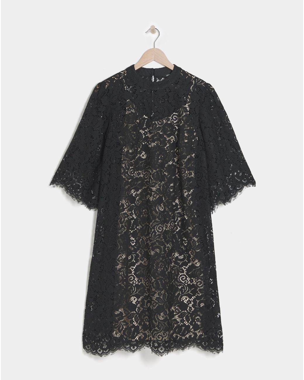 Joanna Hope Black Lace Swing Dress