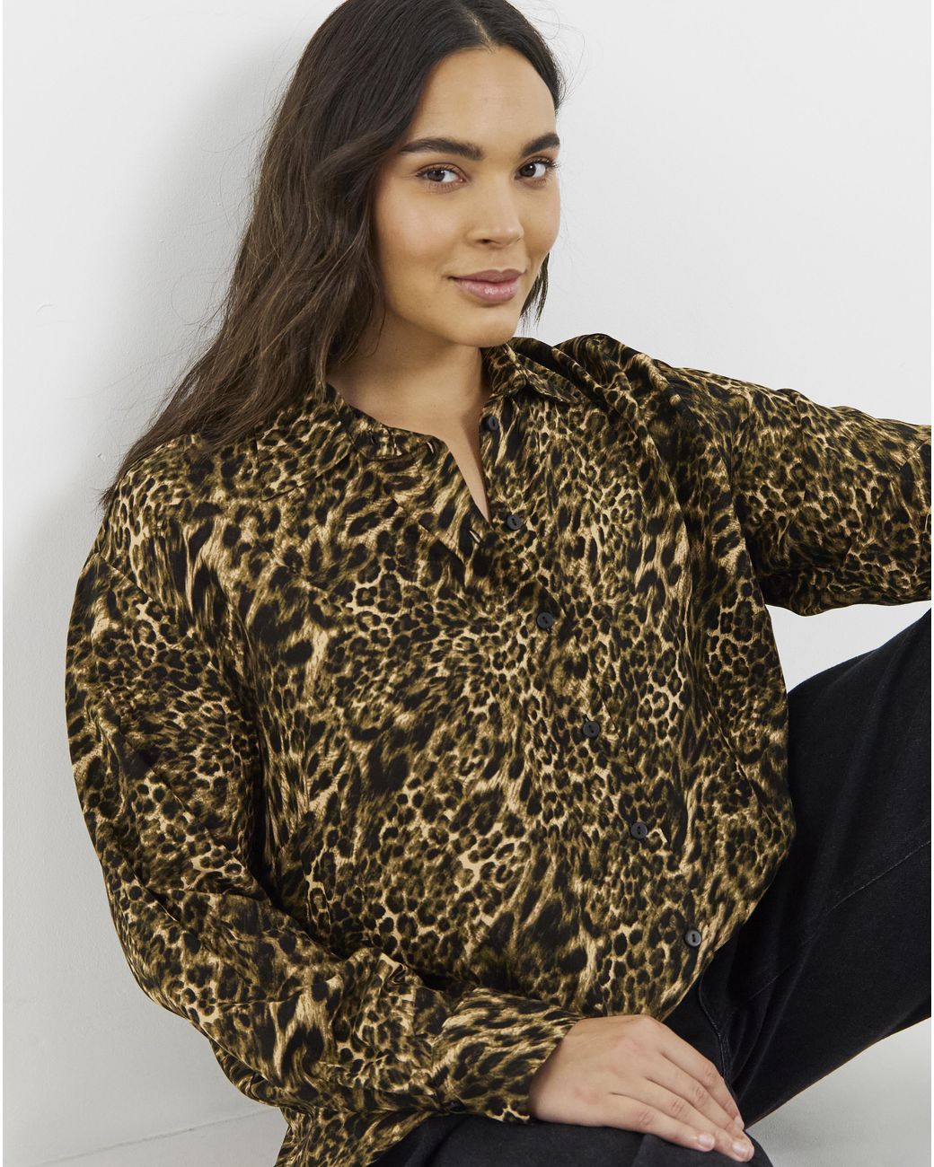 Simply Be Brown Viscose Printed Shirt
