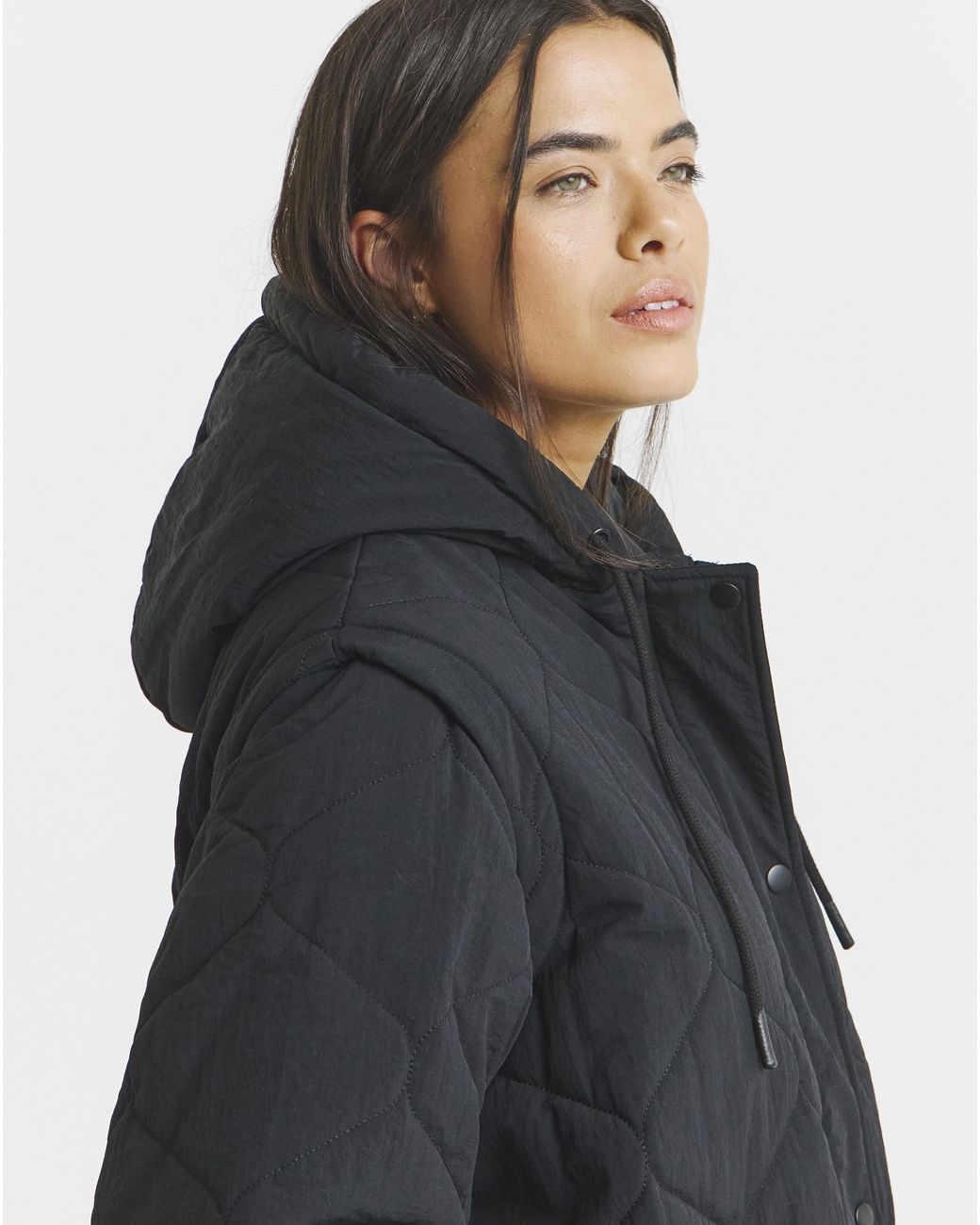 Simply Be Blue Quilted Hybrid Jacket Gilet