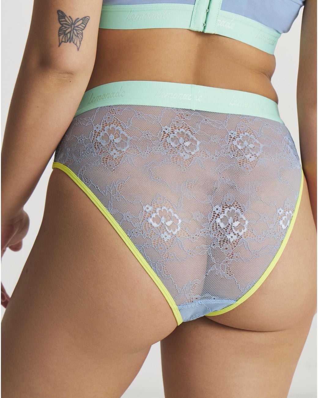 Lemonade Dolls Blue Signature Lace Brief